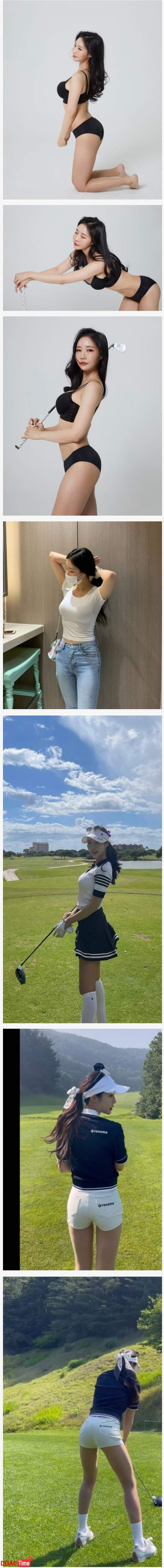 비키니 입은 여자 프로골퍼 이미지 #1