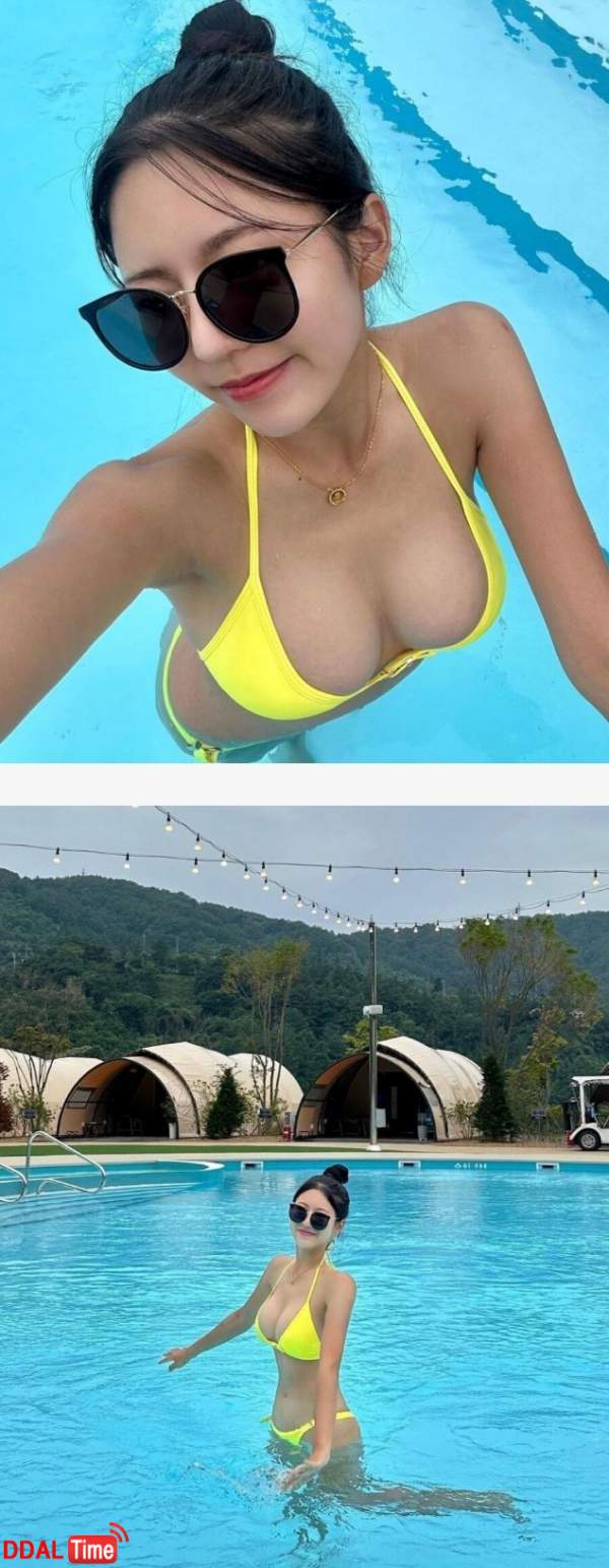 김이서 치어리더의 과감한 비키니 이미지 #1