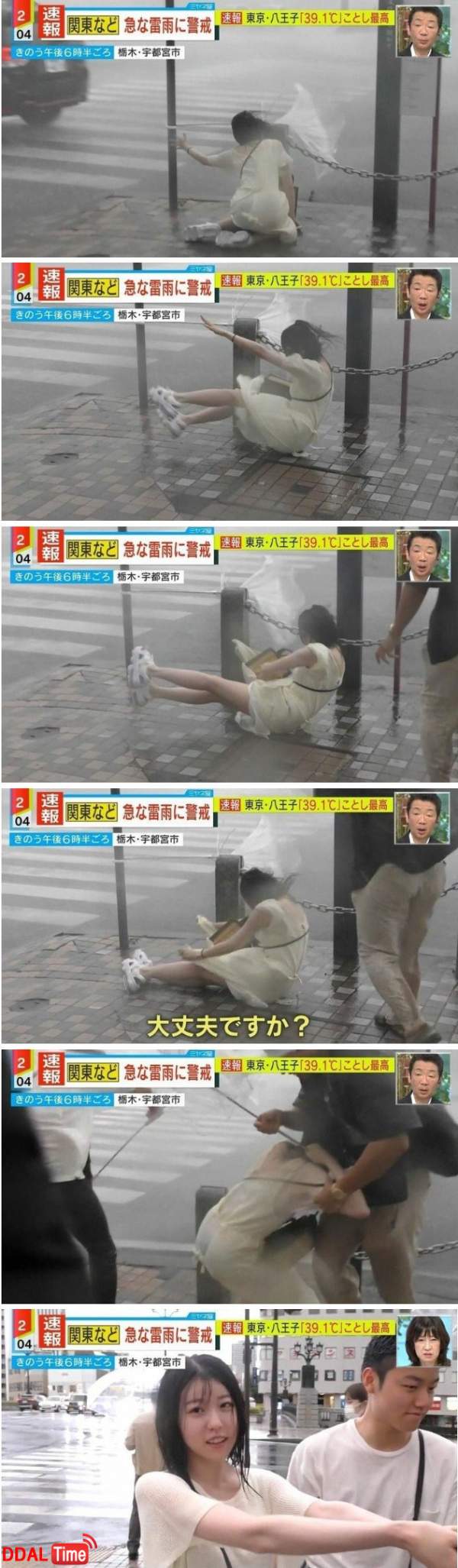 태풍 때문에 쓰러진 어느 처자 이미지 #1