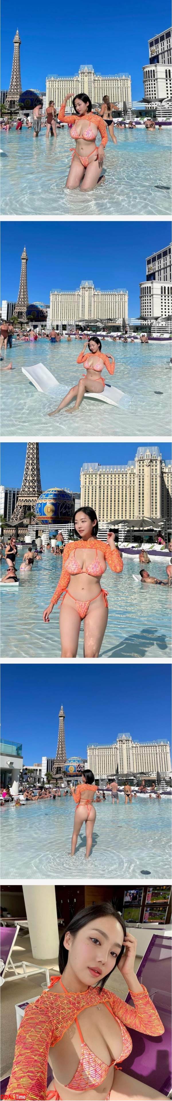 라스베가스 여행간 처자 비키니 몸매 이미지 #1