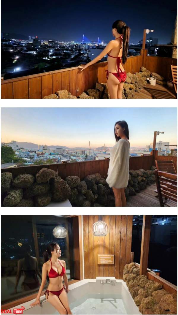 비키니 입고 즐기는 레이싱모델 이미지 #1