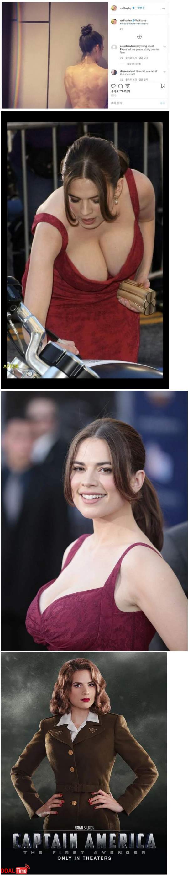 등근육이 개쩐다는 영국 여배우 이미지 #1